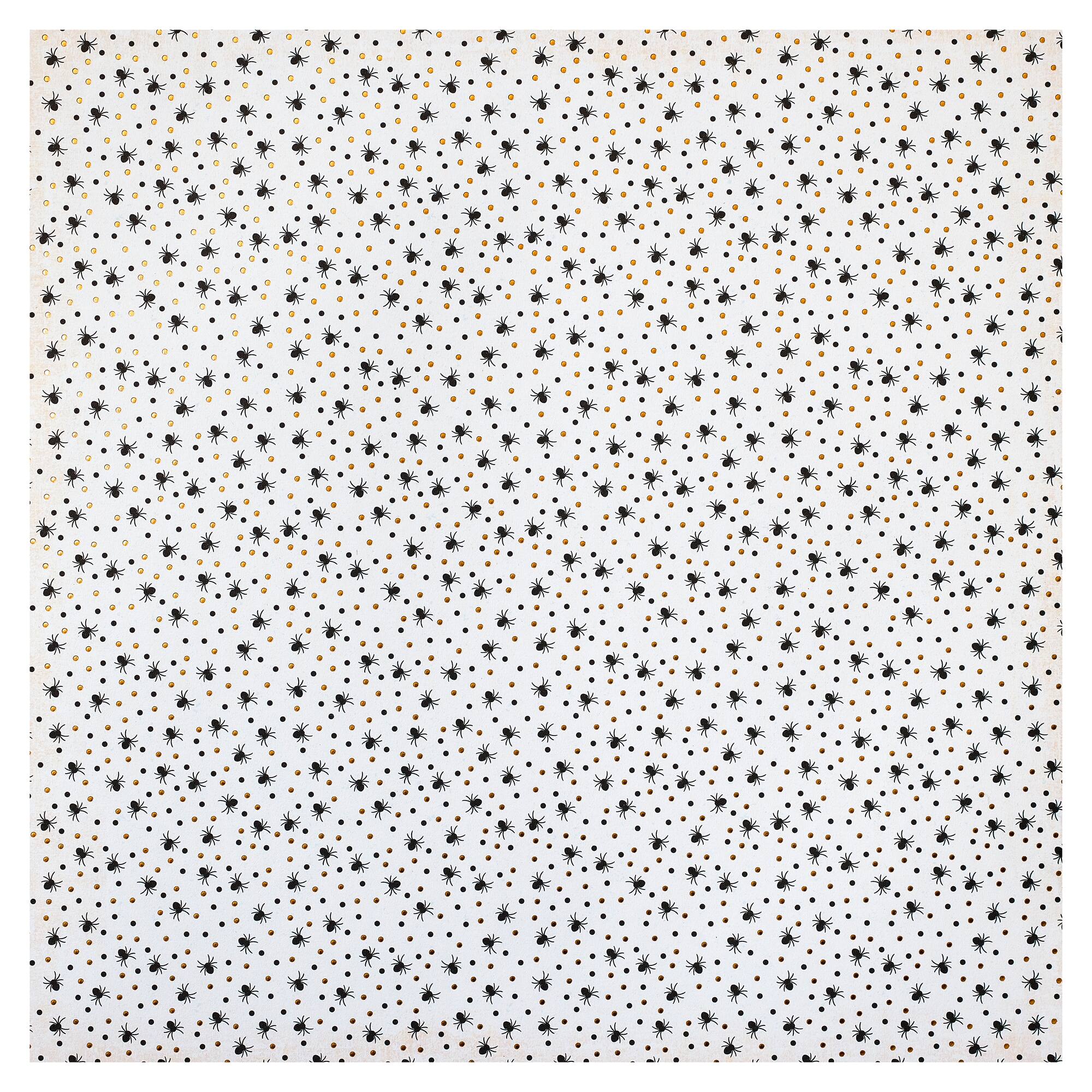 24 Pack: Halloween Spiders Double-Sided Paper by Recollections™, 12" x 12"